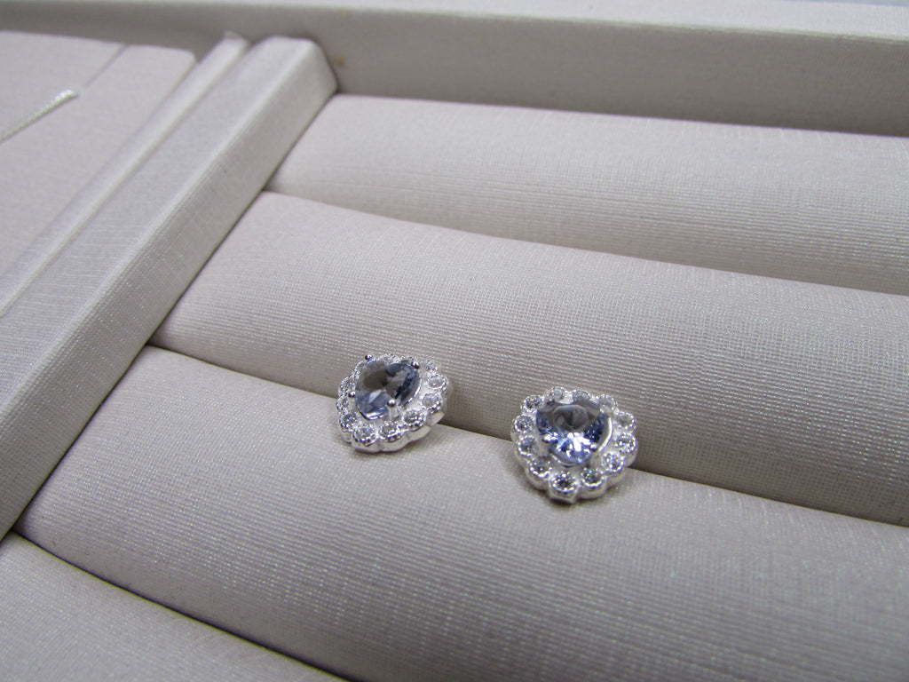 Conjunto Zirconia Lilas Coração
