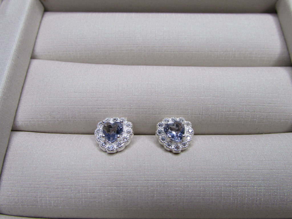 Conjunto Zirconia Lilas Coração