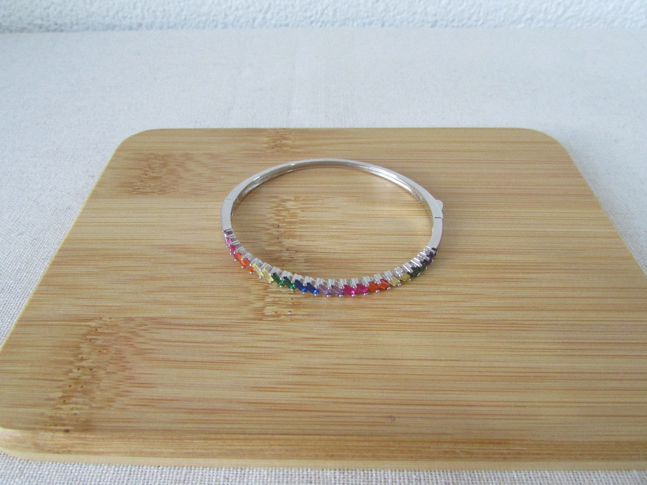 Pulseira Rígida Zirconias Coloridas