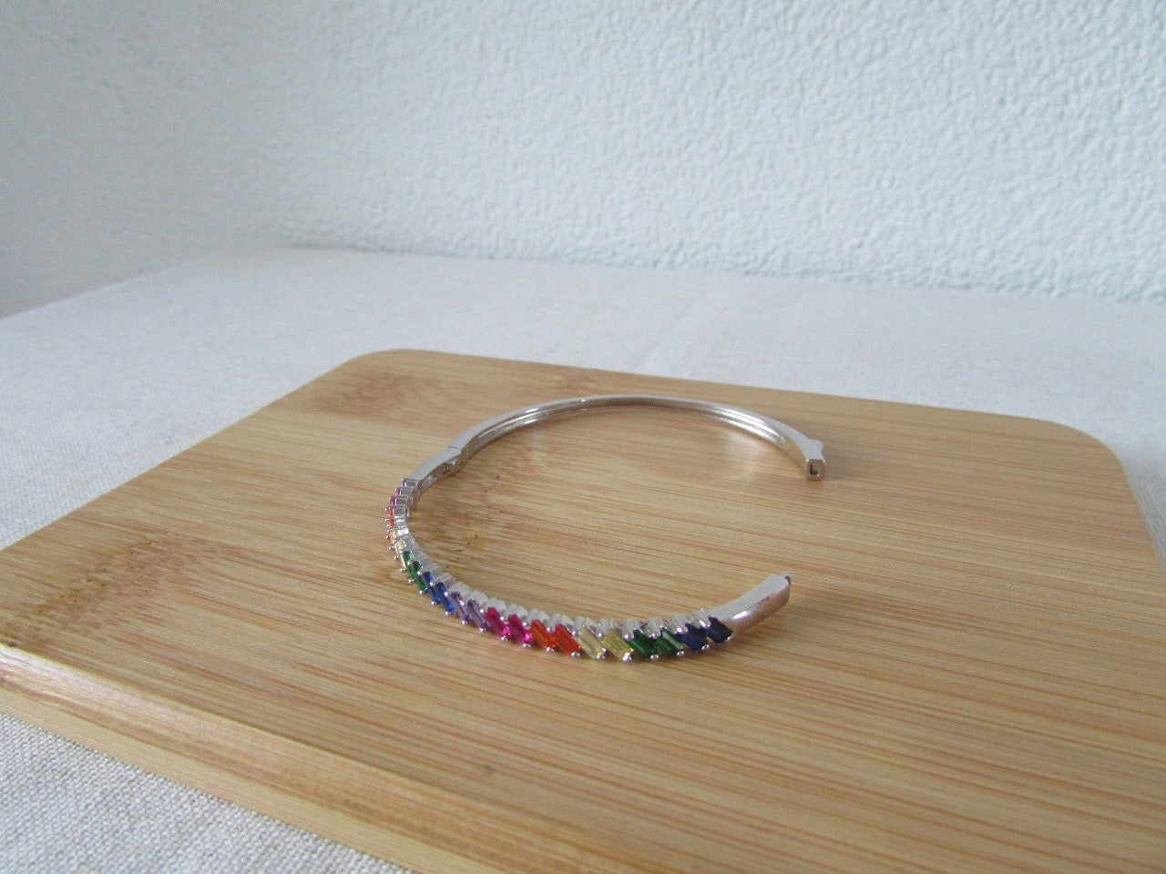Pulseira Rígida Zirconias Coloridas