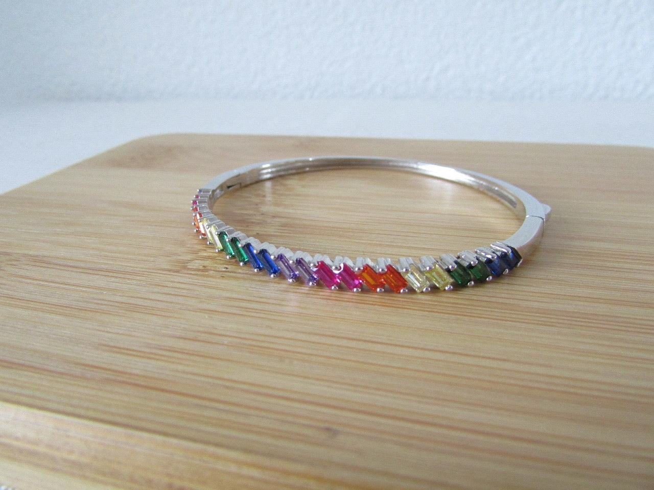 Pulseira Rígida Zirconias Coloridas
