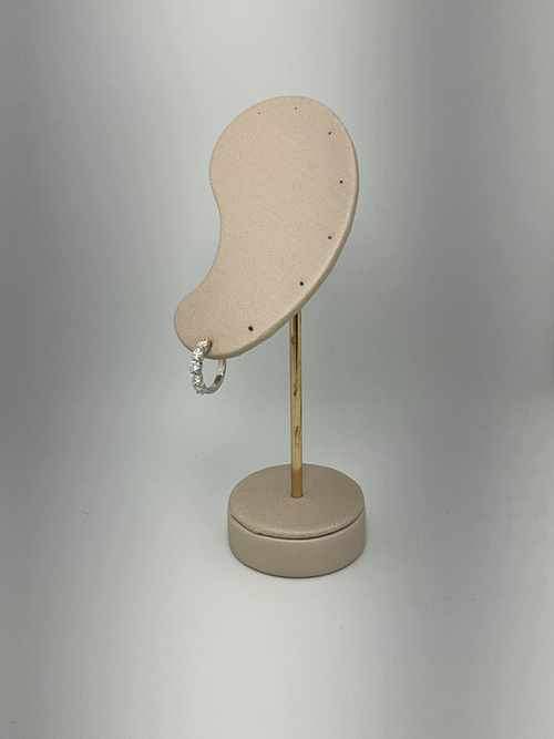 Brinco Argola Click Cravejada Moissanite