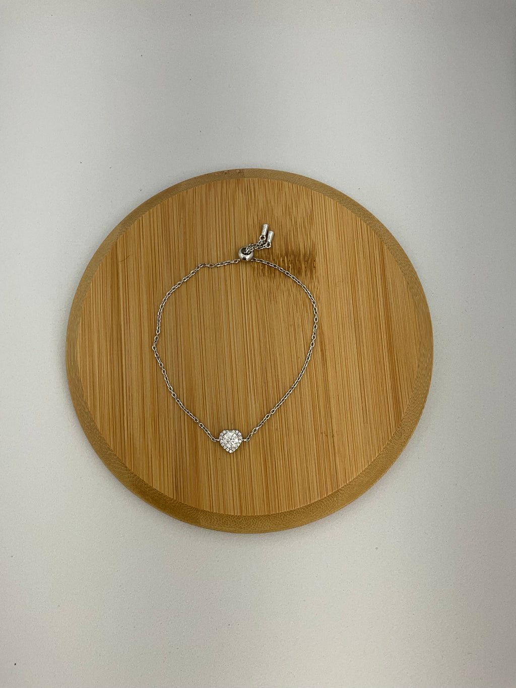 Pulseira Regulável Coração Moissanite