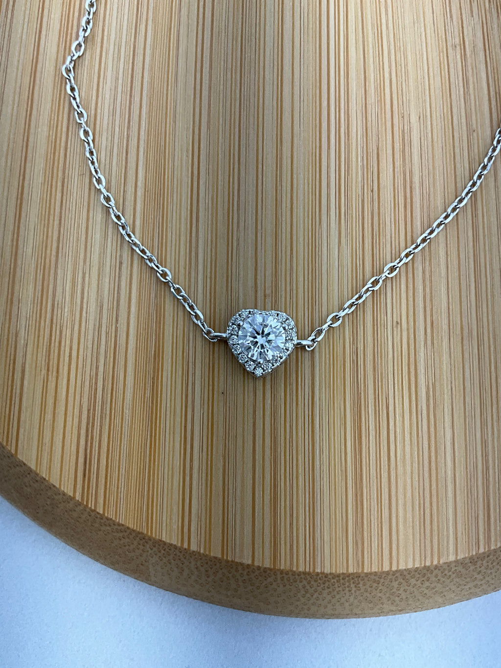 Pulseira Regulável Coração Moissanite
