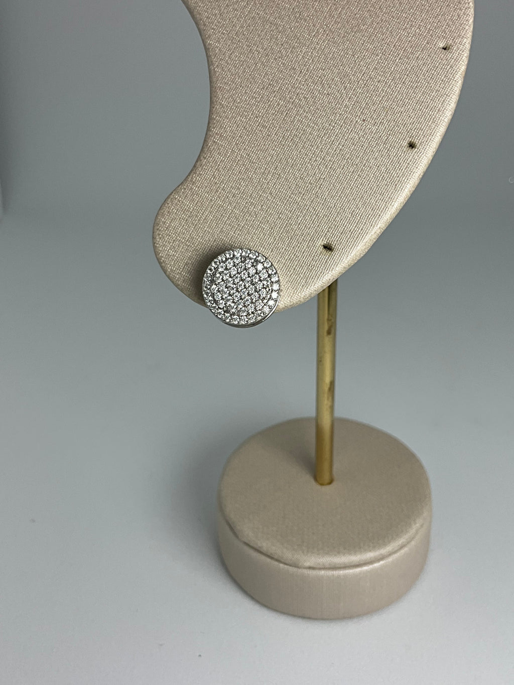 Brinco Redondo Cravejado com Moissanite