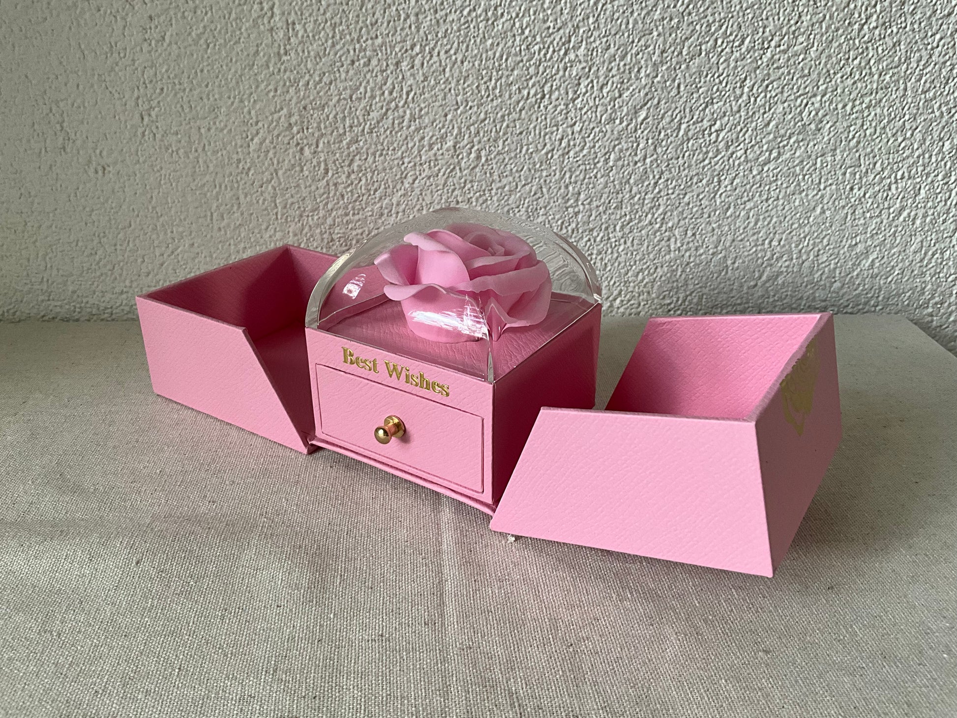 Porta Joias Caixinha Botão Rosa