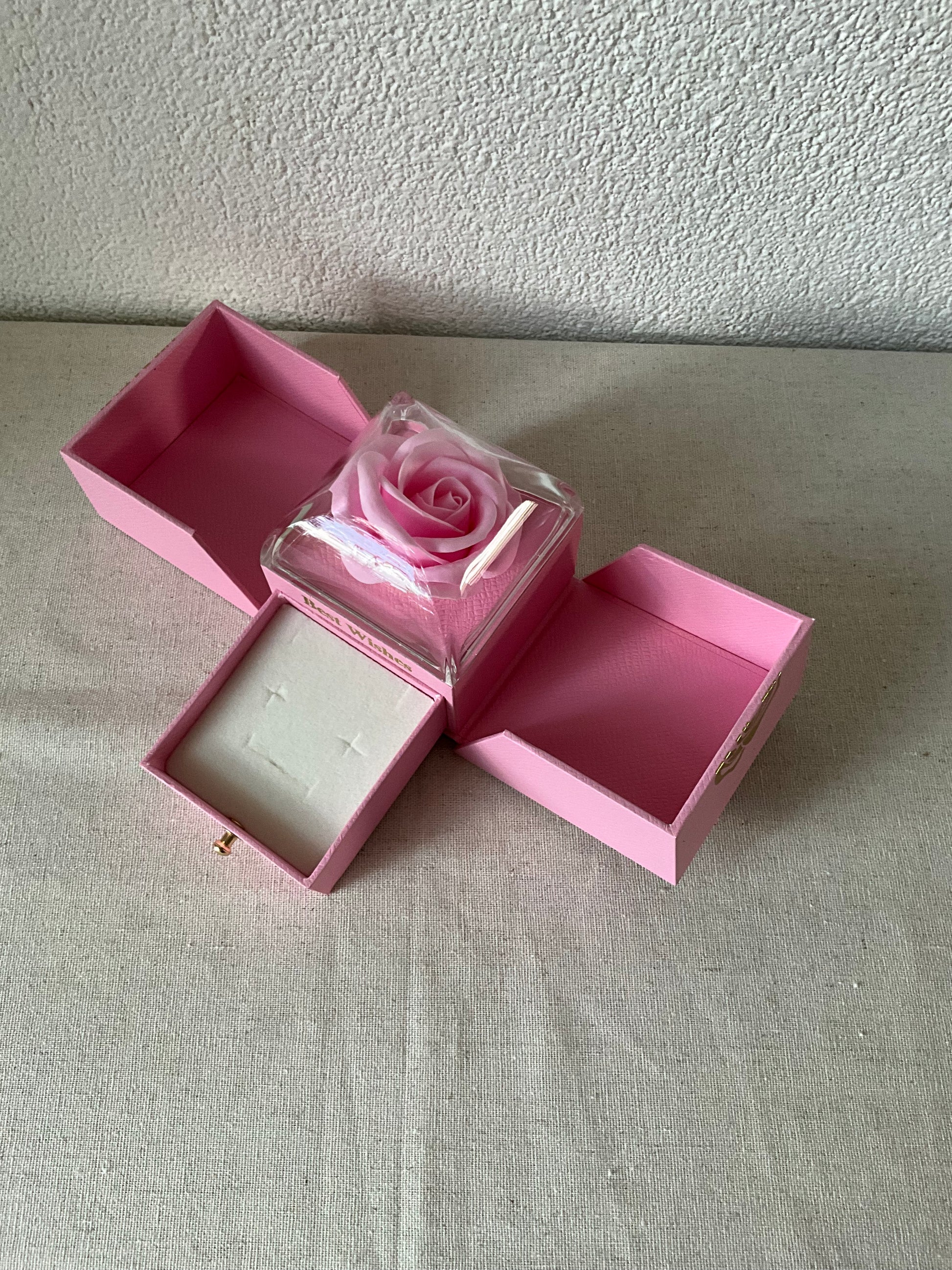 Porta Joias Caixinha Botão Rosa