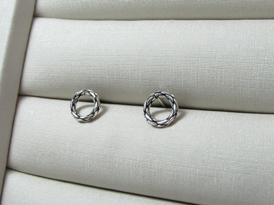 Brinco Circulo Entrelaçado Prata Bali
