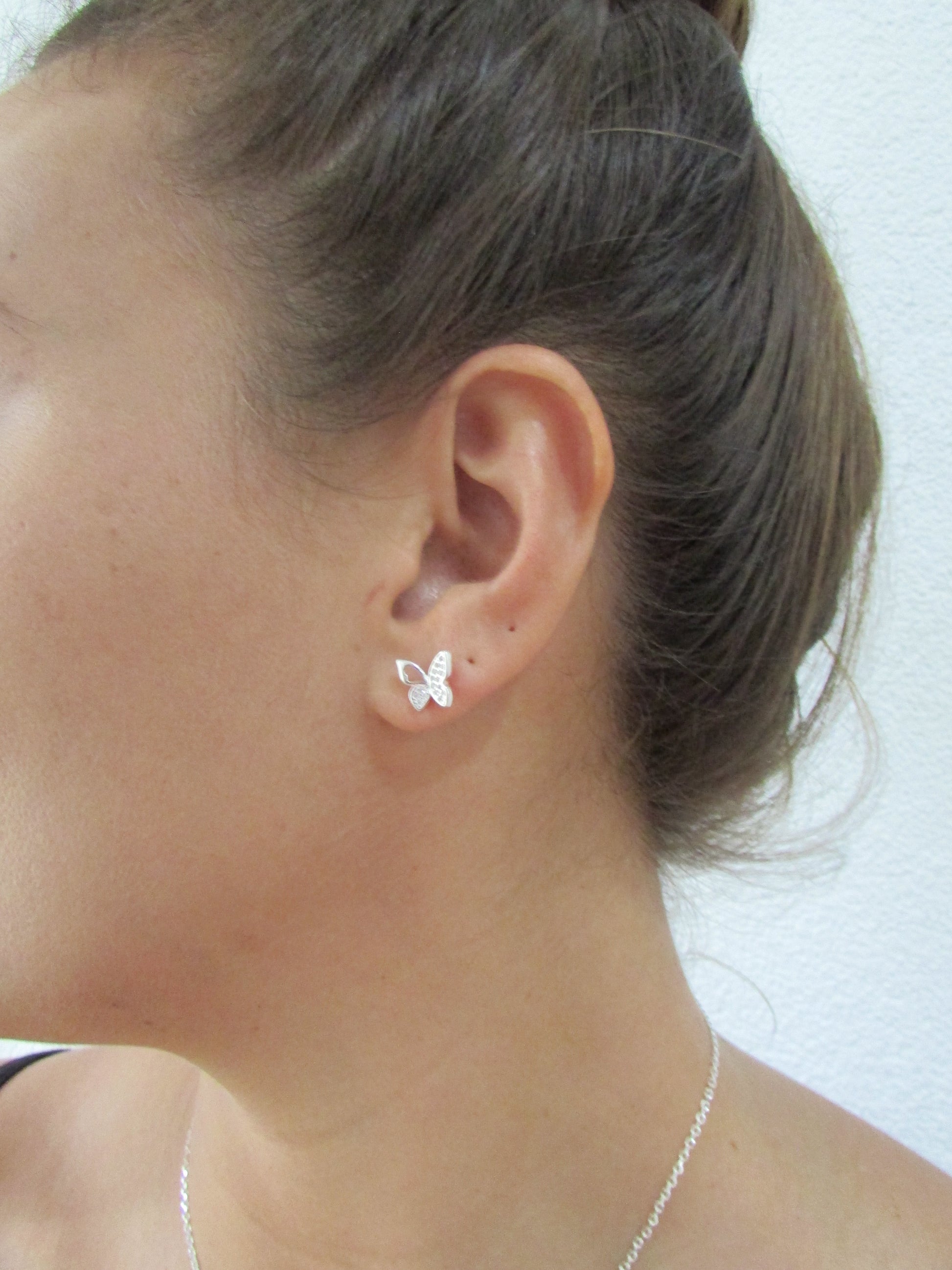 Conjunto Borboleta Cravejada Micro Zircônias