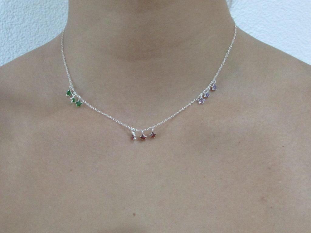Colar Infantil Estrelinhas Coloridas