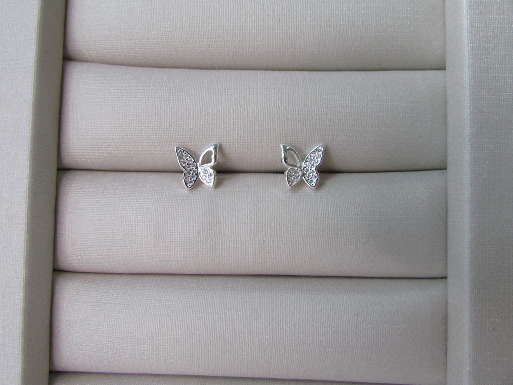 Conjunto Borboleta Cravejada Micro Zircônias