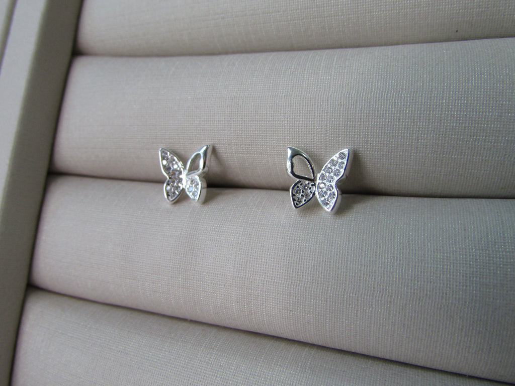 Conjunto Borboleta Cravejada Micro Zircônias