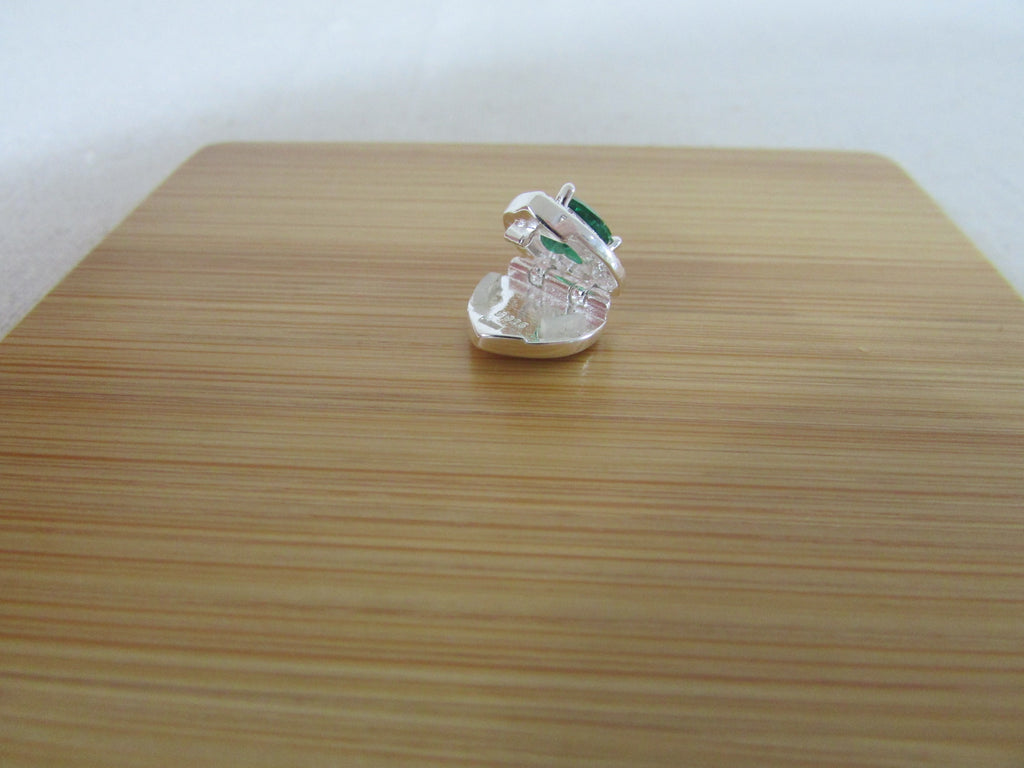 Pin Click Coração Zircônia Lateral Cravejada